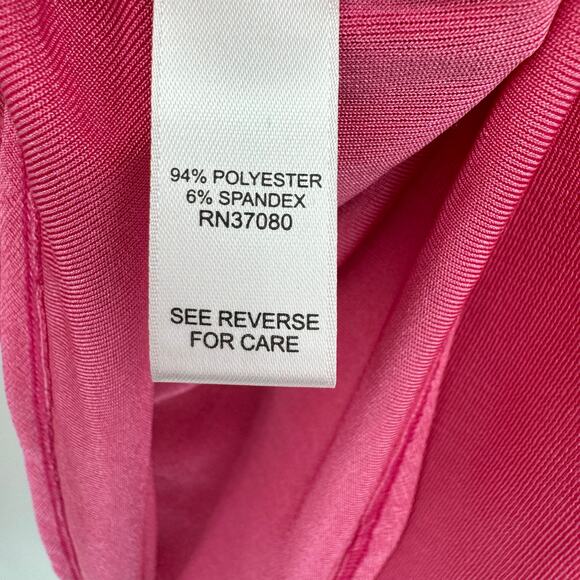 Cato blouse button front stretch ruched slinky travel pink 22W-24W NEW - Picture 6 of 7